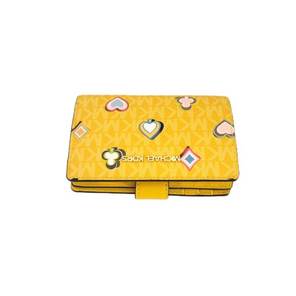 Michael Kors Jet Set Travel Medium Bifold Zip Coin Wallet Las Vegas Honey - Picture 5 of 7